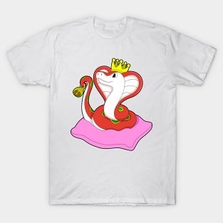 Snake as King with Crown T-Shirt